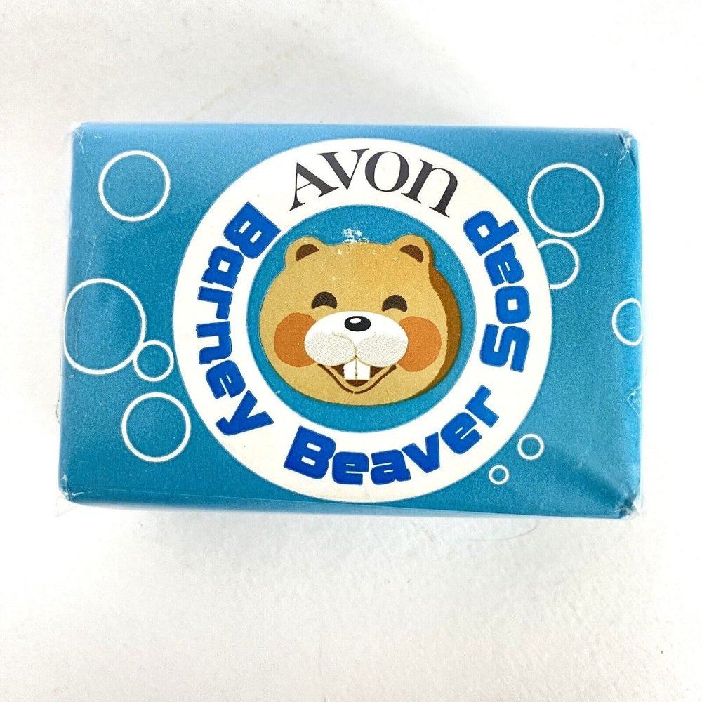 c1971 Avon Barney Beaver Soap Bar 3 Oz Children Kids Bath Time Vintage